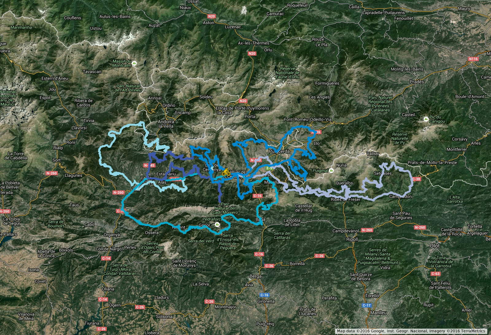 Mapa Moto Trail Cerdanya Pirineo